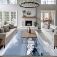 thumbnail image 3 of 8'x10' Area Rugs, Blue Coastal Beach Indoor Outdoor Area Rug for Living Room Bedroom, Modern Oil Painting Art Washable Bathroom Rugs Kitchen Floor Carpet Mats Home Decor Aesthetic, 3 of 8