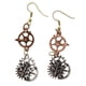 thumbnail image 3 of 1 Par de Pendientes Steampunk Reloj Piezas Engranaje Bronce Joyería de Mujeres Salvador Pendientes engranajes del reloj, 3 of 8