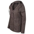 thumbnail image 3 of MixMatchy Women's Casual Safari Military Anorak Utility Hoodie Zip-Up Jacket, 3 of 4