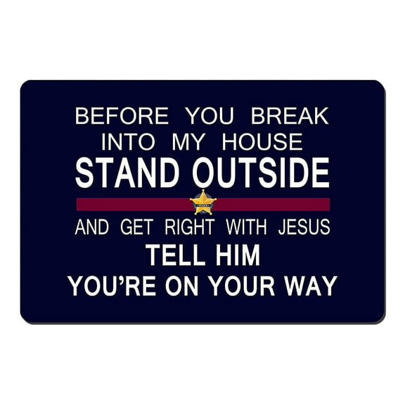 Carpet - Polyester Carpet - Door Mats Outdoor Welcome Doormats for Front Door Indoor Entrance Low Profile Non Slip Rubber Back Rugs for Floor Funny Welcome Ish Outside Entry Decor - 1X Door Mat