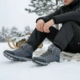 thumbnail image 4 of Ecetana Snow Boots for Men Winter Warm Ankle Boots Non-Slip Waterproof Outdoor Hiking Shoes, 4 of 6