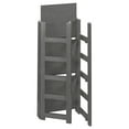 thumbnail image 4 of Niche Regency Flip Flop 34 in. Square Folding Bookcase with Folding Fabric Bins- Grey/Grey, 4 of 7