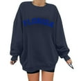 thumbnail image 2 of Women Crew Neck Pullover Women's Sweatshirt with Pockets No Hood Ladies Fashion Casual Letter Printed Round Neck Long Sleeve Festival Sweatshirt Lightweight Hoodie Xxl, 2 of 5