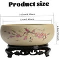 thumbnail image 2 of Lotus Bowls for Planting in Water Indoors, Chinese Ceramic Lotus Bowl Planter with Stand, Hydroponic Bonsai Lotus Bowl for Office Garden Indoor Outdoor, Large Bowl Planter, Planter Bowl, 2 of 6