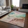 thumbnail image 6 of Addison Rugs Mayfield Washable Transitional Watercolors Teal Rectangle Rug, 3' x 5', 6 of 6