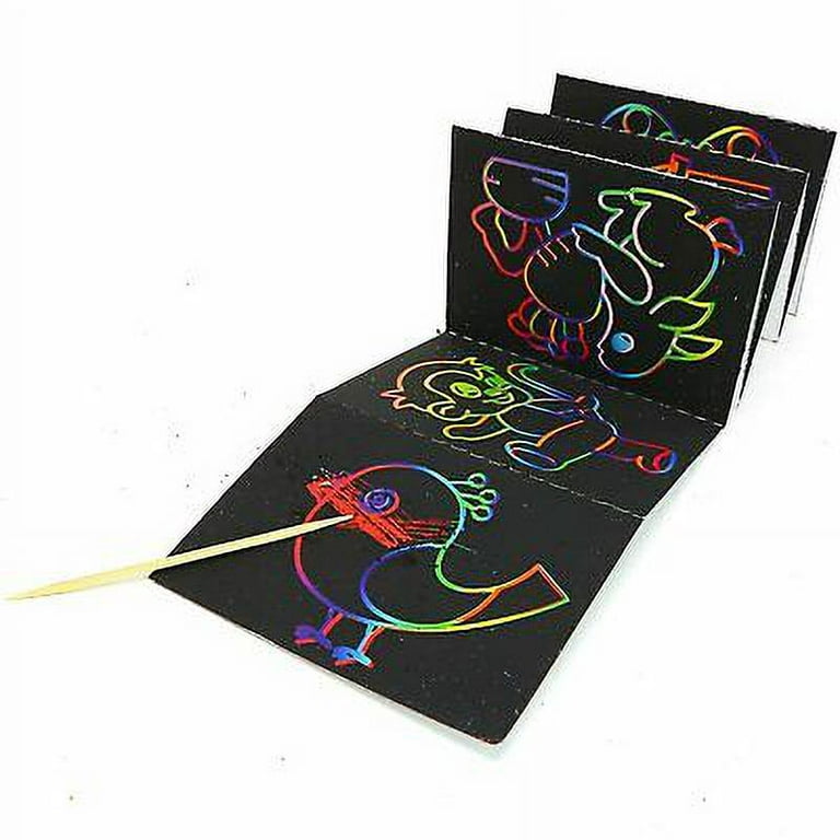 Big Mo's Toys Scratch Art - Color and Scratch Cards Party Favors with  Stylus - 20 Pieces 