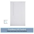 thumbnail image 2 of Cordless Mini Blind, 1" Vinyl Slats, 22" Wide x 64" Long - White, Window Blinds for Home and Office, Interior Door Blinds - Light Filtering, 2 of 9