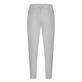 thumbnail image 2 of Men's Jogging Pants Solid Color Elasticated Waist Tracksuit Bottoms Slim Fit Track Pants Casual Cotton Trousers Activewear Sweat Pants for Gym Workout S-3XL, 2 of 5
