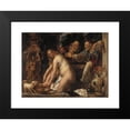 thumbnail image 2 of Jacob Jordaens 14x12 Black Modern Framed Museum Art Print Titled - Susanna and the Elders, 2 of 5