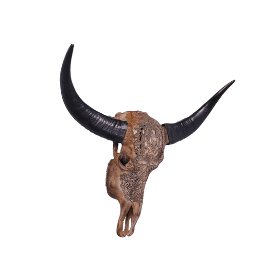 Bull Skull Life Size Statue
