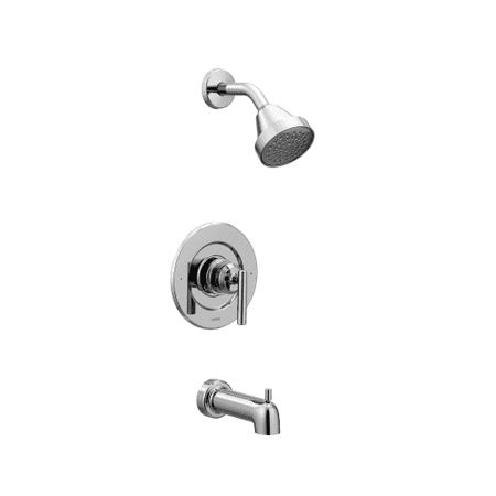 Valve Train Package - Moen T2903EP Gibson Posi-Temp Pressure Balanced Tub and Shower Trim Package with Single Function Showerhead and Single Lever Valve Trim - Less Rough In Valve