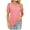 Womens Tops Short Sleeve-Pink, variant on Homenesgenics Womens Tops under $5 Fashion Women's Casual Solid Color Stand-up V-Neck Short Sleeve Shirts Tops Blouse Black XXL