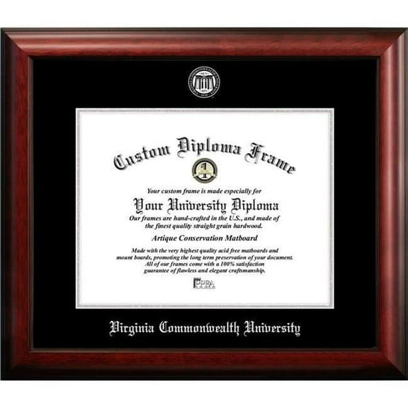 Campus Images VA983SED-1411 14 x 11 in. Virginia Commonwealth University Silver Embossed Diploma Frame