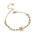 thumbnail image 2 of Mnhhatv Floral Exquisite Zirconia Petal Bracelet, Personalized Fashion Jewelry, Elegant Floral Design with Brilliance, Perfect for Special Occasions, Ideal Gift for Loved Ones and Fashion Enthusiasts, 2 of 6