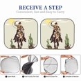 thumbnail image 6 of Fotbe Vintage Cowboy Riding Horse 2-Piece Car Windshield Sun Shade | Sun Blocker for Car Windshield | Foldable Automotive Interior Accessories for Sun Protection-Small, 6 of 7