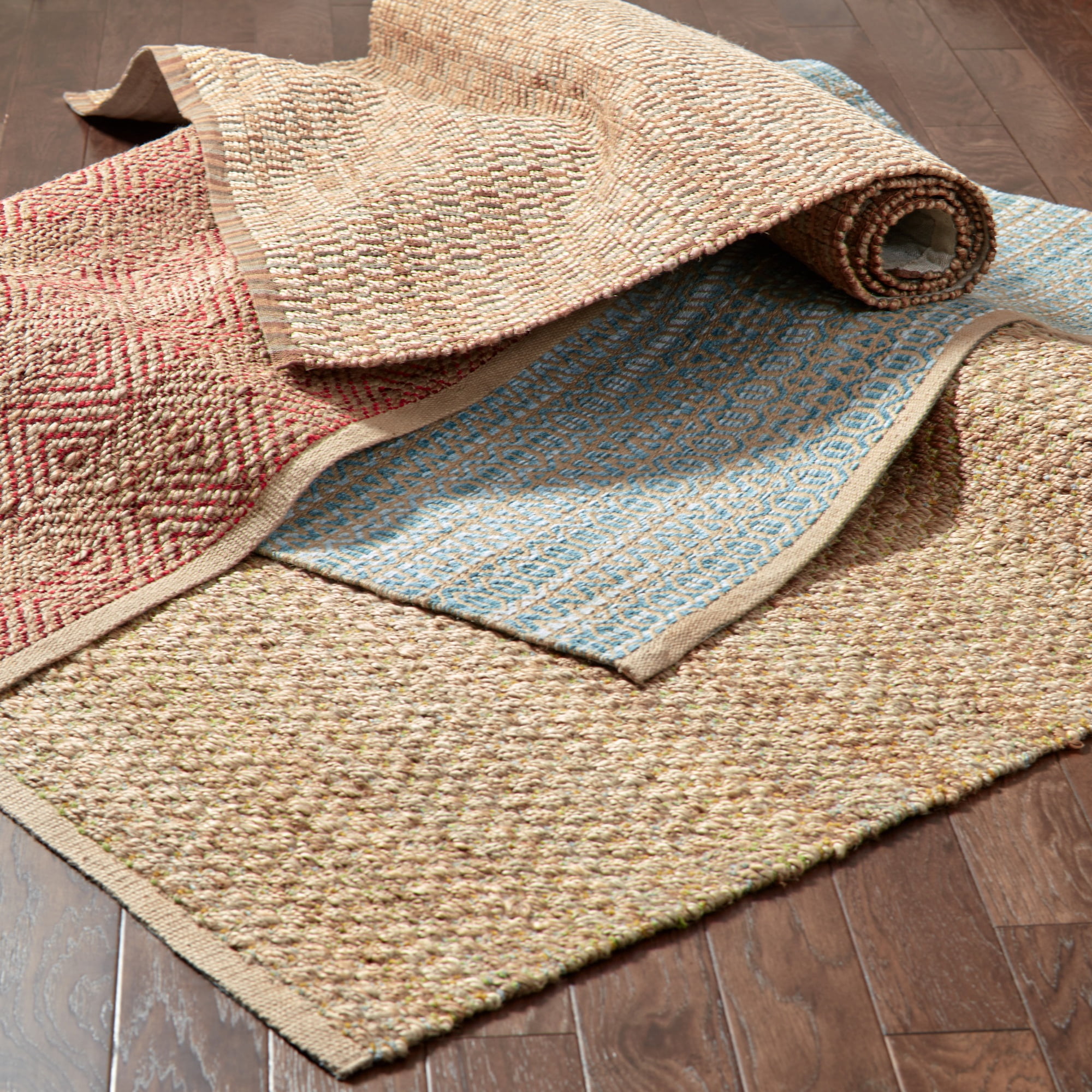 Laddha Home Designs 5' x 7.75' Handwoven Striped Area Throw Rug - Tan and Green