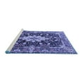 thumbnail image 2 of Ahgly Company Machine Washable Indoor Square Persian Blue Traditional Area Rugs, 8' Square, 2 of 4