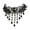 A, variant on Halloween Choker Necklace Gothic Rhinestone Lace Adjustable Black Jewelry for Women Party Accessories Elegant Vampire Collar