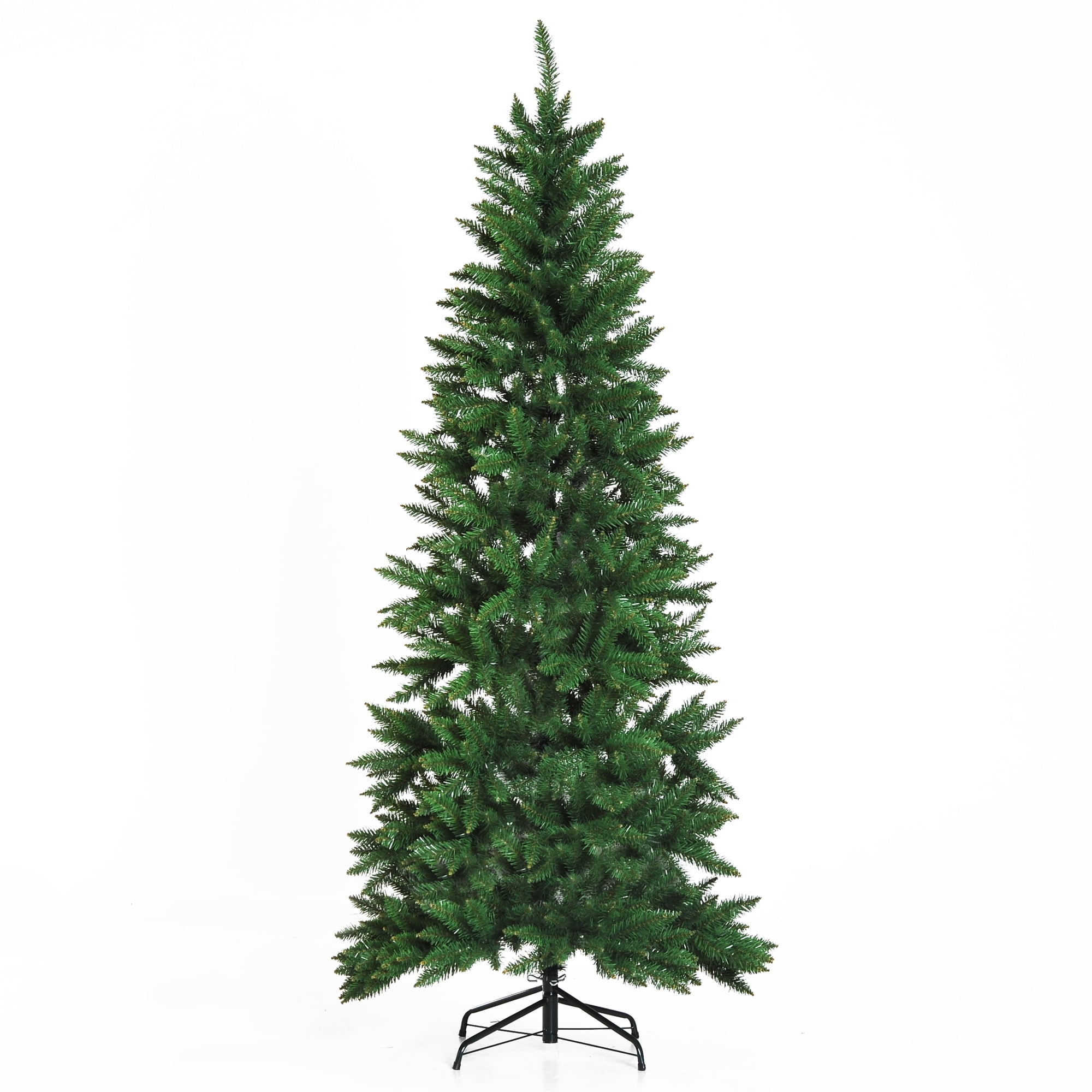 Unlit Slim Noble Fir Hinged Artificial Christmas Tree with