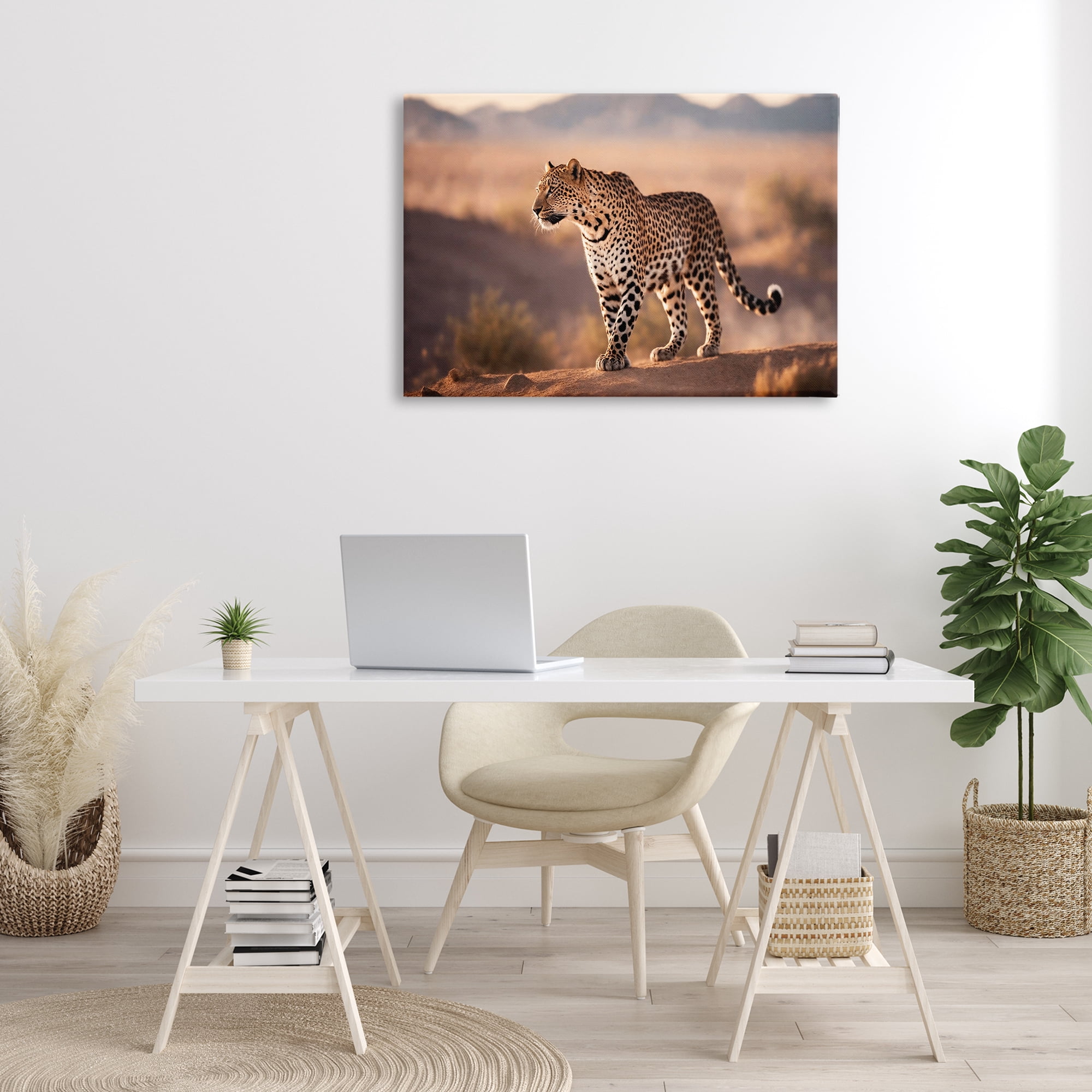 Stupell Industries Cheetah On Patrol Animals Photography Wrapped Canvas Art Print Wall Art, 36 x 24