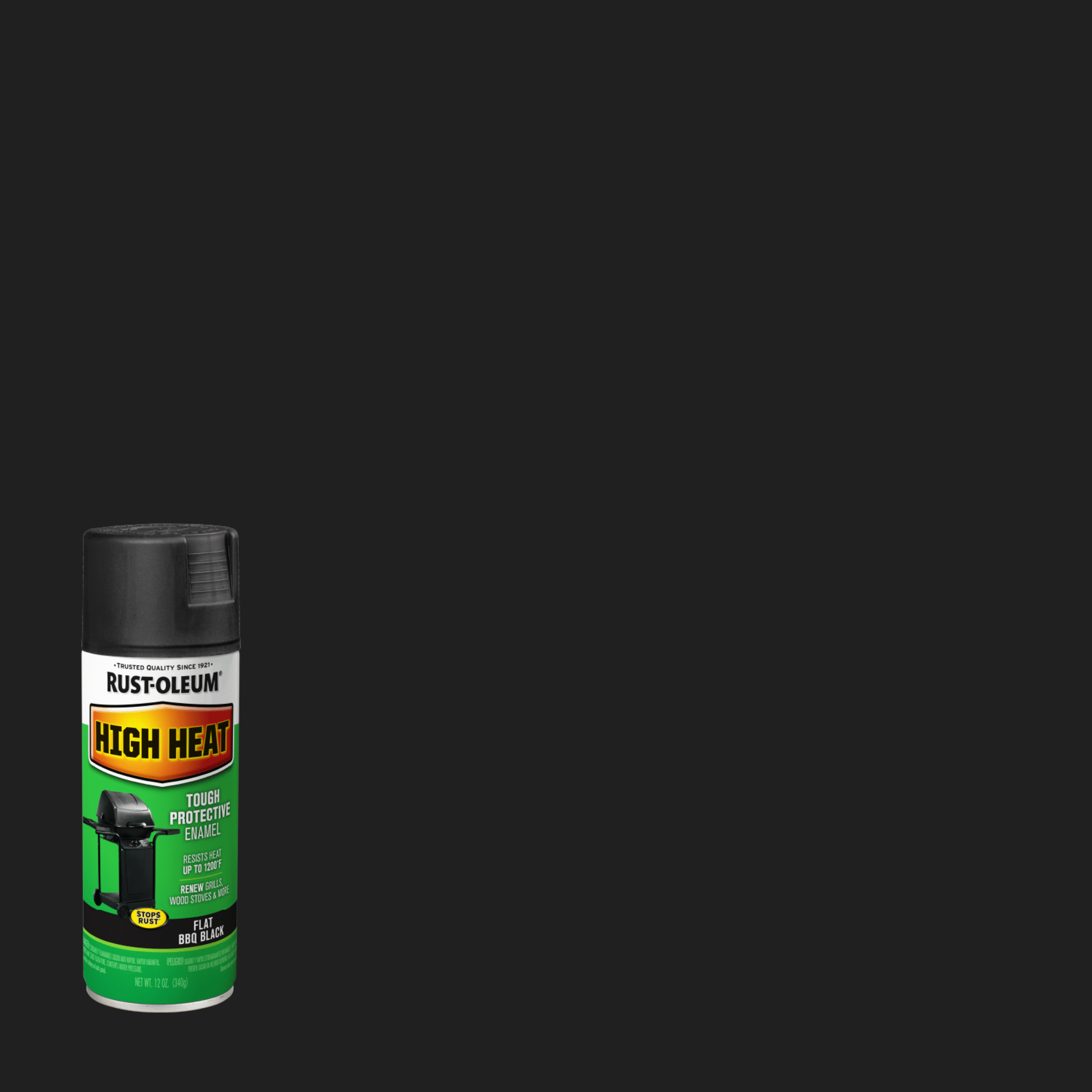 (2 pack) 6 Pack, Bar-B-Que Black, Rust-Oleum Specialty Satin High Heat Spray Paint- 12 oz