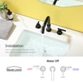 thumbnail image 5 of Boyel Living 8 in. Widespread 2-Handle Mid-Arc Bathroom Faucet with Valve and cUPC Water Supply Lines in Matte Black, 5 of 10