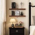 thumbnail image 6 of Mifurn 23.6'' Floating Shelves for Wall, Set of 2, Walnut, 6 of 6