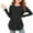 Black, variant on BLVB Girls Long Sleeve Shirts Kids Curve Hem Side Slit Soft Tunic Tops Crewneck Solid Color T-Shirts 3-12 Years