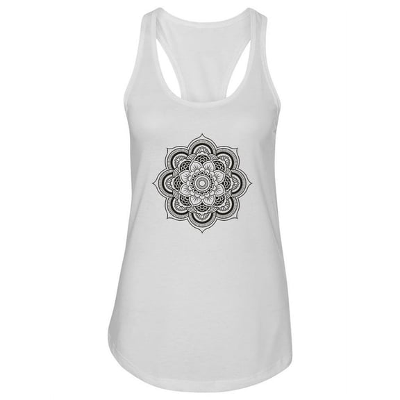 Mandala. Round Ornament Pattern Tank Women -Image by Shutterstock, Female Medium