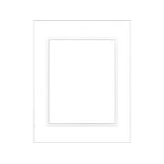 ADF Mat Dbl 11x14/8x10 WhtCore SoftWhite/SoftWhite