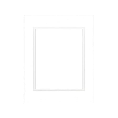 ADF Mat Dbl 11x14/8x10 WhtCore SoftWhite/SoftWhite
