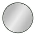 thumbnail image 2 of Kate and Laurel Travis Round Wood Wall Mirror, 21.6" Diameter, Gray, Modern Wall Décor Accent, 2 of 5