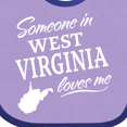 thumbnail image 4 of Inktastic Someone in West Virginia Loves Me Boys or Girls Baby Bib, 4 of 4