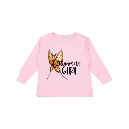 

Inktastic Minnesota Girl- Butterfly Gift Toddler Toddler Girl Long Sleeve T-Shirt