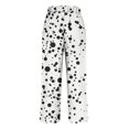 thumbnail image 5 of Women's Pants Under $10 Plus Size Staright Leg Printed Rolled Casual Pocket Straight Leg Pants, 5 of 5