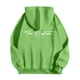 thumbnail image 4 of MHFRRA Sudadera con Capucha y Estampado de Letras para Un Estilo Casual Elegante y Cómodo Sudadera Tipo Jersey para El Día A Día Verde claro, 4 of 5