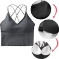thumbnail image 2 of Sujetador deportivo con aros y tirantes finos para mujer, sin aros, push up, 2 of 4