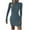 Blue, variant on Wancir Women's 2024 Ribbed Long Sleeve Sweater Dress High Neck Slim Fit Knitted Midi Dress