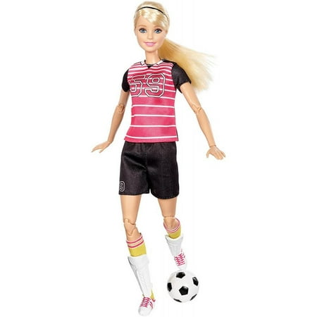 Barbie Made To Move Soccer Player Doll Ultra Flexibility & Soccer Ball