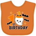 thumbnail image 3 of Inktastic 1st Birthday with Ghost and Bats Halloween Boys or Girls Baby Bib, 3 of 4