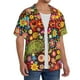 thumbnail image 2 of Fotbe Hippie Peace Love Camisa Estampada de Manga Corta para Hombre, Casual de Verano, Estilo Playero, Sin Arrugas-Small, 2 of 5