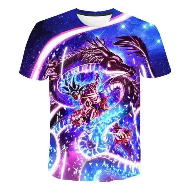 Camiseta de Dragon Ball Z de verano 2024, ropa de calle Vegeta Goku, camisetas de manga corta, ropa divertida de Anime para niños y niñas, camiseta informal con estampado 3D