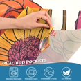 thumbnail image 3 of Yayeee Kitchen Curtains Tier Pair Light Filtering 27"x24" Rod Pocket Short Cafe Window Panel, Purple Hand Drawn Floral, 3 of 7