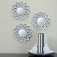 thumbnail image 2 of Northlight Set of 3 Matte Silver Arched Floral Mirrors Wall Decor 10", 2 of 4
