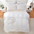 thumbnail image 5 of Move Over White Tufted Duvet Cover Set King Boho Chic Ruffle Duvet Cover Set Soft Microfiber Tufted Ruffle Bedding Set, 5 of 7