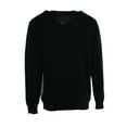 thumbnail image 2 of Geoffrey Beene Mens Front Intarsia V Neck Pullover Sweater, Black, Small, 2 of 2