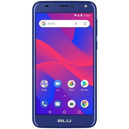 Blue Ultra Slim Cellular Phone - BLU C6 C031P Unlocked GSM Dual-SIM Android Phone w/ Dual 8MP2MP Camera - Blue