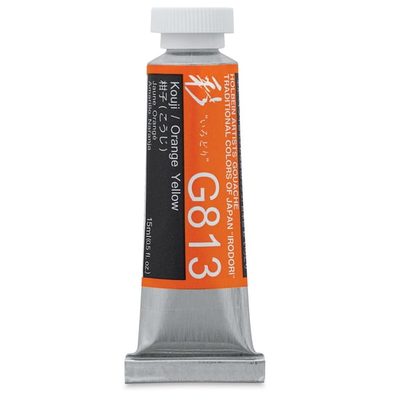 Holbein Irodori Artist Gouache - Orange Yellow, 15 ml, Tube
