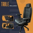 thumbnail image 4 of Ghost Gear Adult Plush Hand Stitched Leather Ergonomic Gaming Chairs with Laptop Tray Desk Chair, Black, 4 of 9