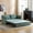 Light Green, variant on HSUNNS Pull-out Sleeper Sofa Bed, 3-in-1 Convertible Loveseat Couch Bed with Charging Ports and Folding Tray Table, Fabric Sofa with Oversized Side Pockets and Adjustable Backrest, Light Green